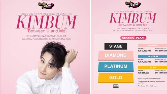 Berikut Harga Tiket Fan Meeting Aktor Kim Bum Di Jakarta Yang Sudah