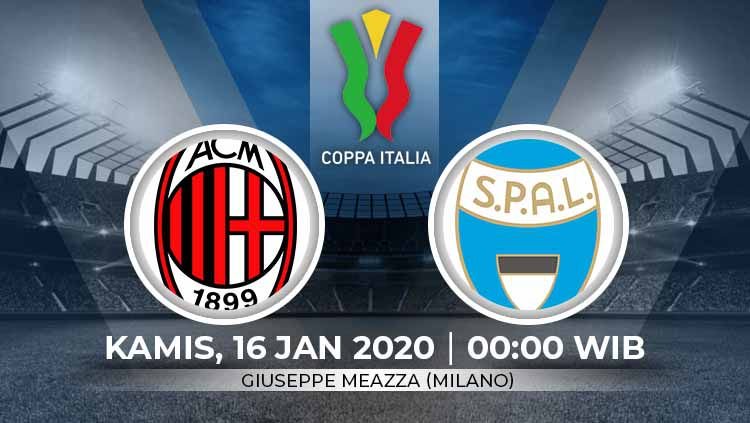 Live Streaming Coppa Italia : AC Milan VS SPAL, Live di TVRI