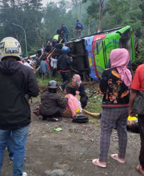 Jasa Raharja Akan Memberikan Santunan Sebesar 50 Juta Untuk Ahli Waris  Korban Meninggal Dalam Kecelakaan Bus di Desa Palasari