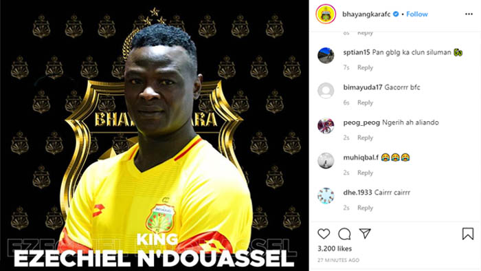 Ezechiel Ndouasel Hengkang ke Bhayangkara FC, Bobotoh Selow: Semoga Makin Gacor Kartu Kuningnya