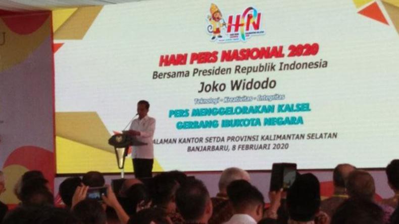 Buka HPN 2020 di Kalsel, Presiden Jokowi: Negara Butuh Kehadiran Pers 