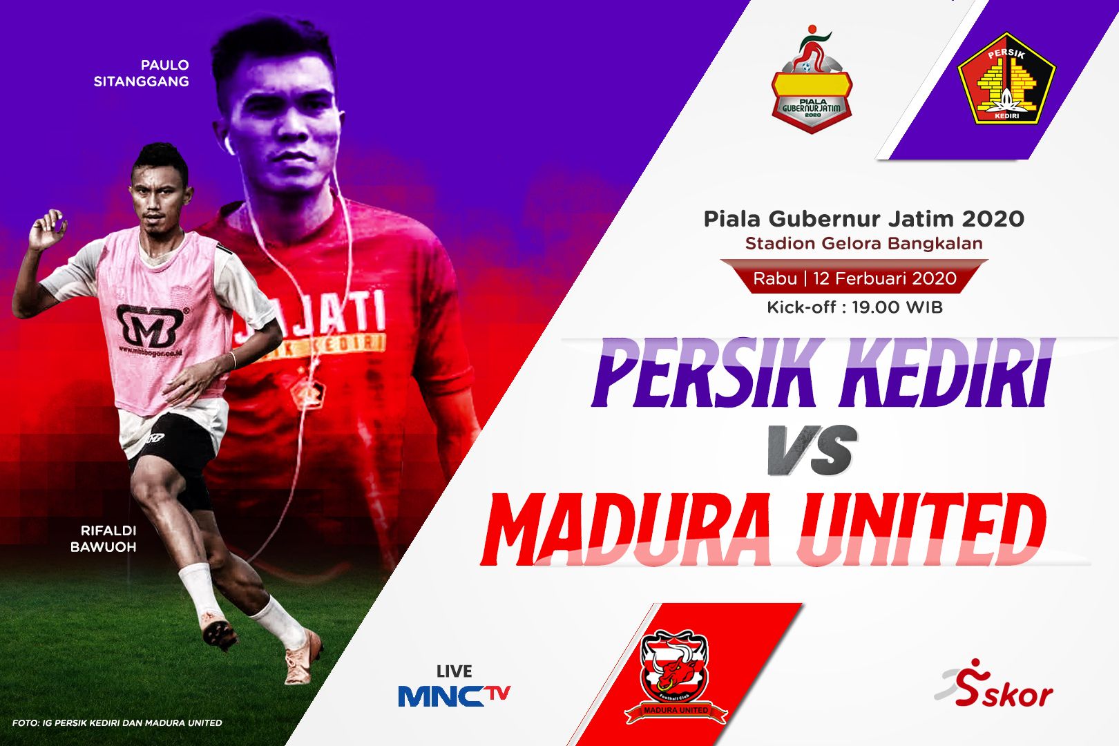 Sedang Berlangsung !! Live Streaming Piala Gubernur Jatim 2020 : Persik Kediri VS Madura United, Gratis Guyss