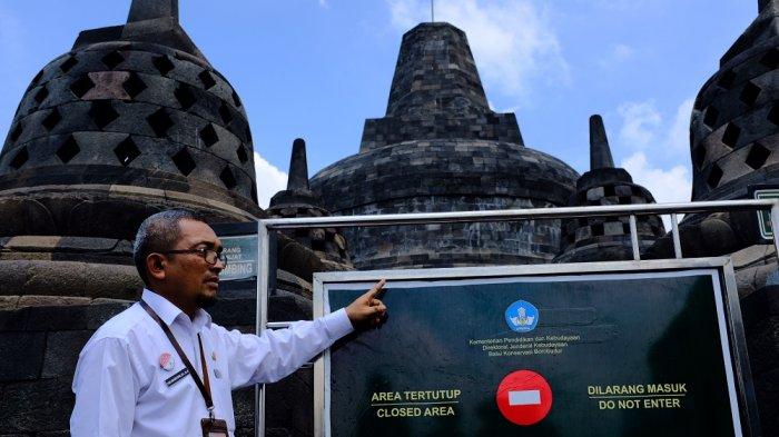 Ini Suasana Pembatasan Pengunjung di Lantai 8 Candi Borobudur