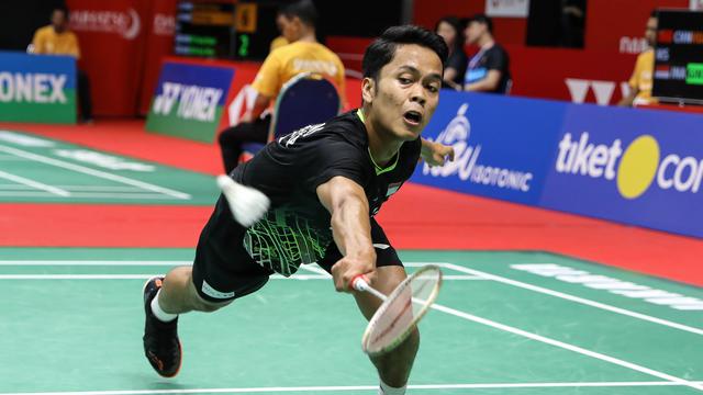SEDANG BERLANGSUNG Live Streaming Final Badminton Kejuaraan Beregu Putra Asia 2020, Anthony Ginting Raih Poin Pertama untuk Indonesia 
