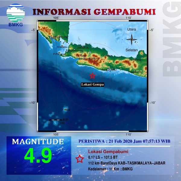 BREAKING NEWS! Tasik Diguncang Gempa Magnitudo 4,9 Terasa hingga Bandung 