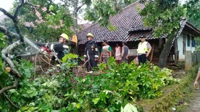 Belasan Rumah di Desa Simpayjaya Rusak Parah, Terpaan Angin Kencang dan Pohon Tumbang