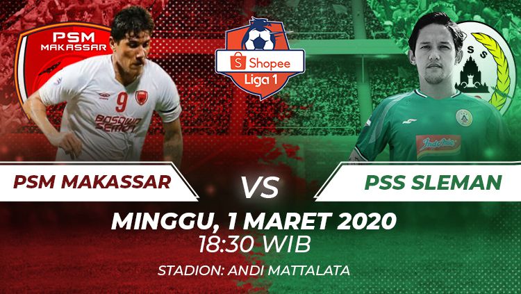 LIVE STREAMING Shopee Liga 1 2020 - PSM Makassar vs PSS Sleman 