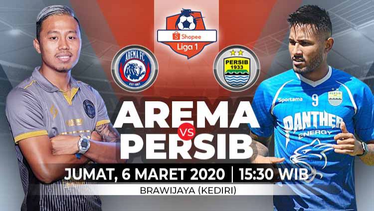 BABAK PERTAMA Live Streaming Shopee Liga 1 2020 : Arema FC vs Persib Bandung, Persib Langsung Tancap Gas
