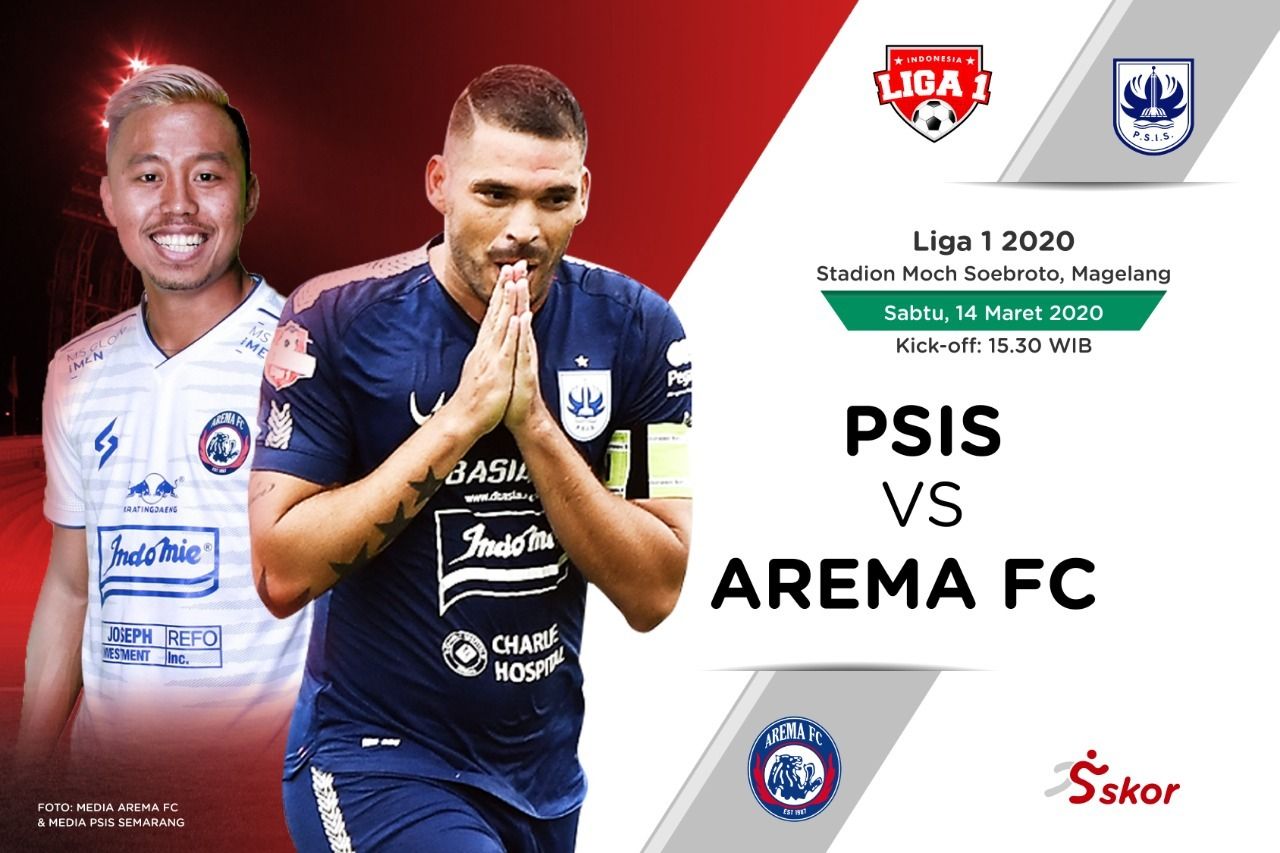 LIVE STREAMING Shopee Liga 1 - PSIS Semarang Vs Arema FC, Big Match Hari ini 