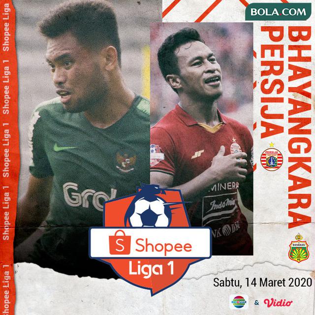 LIVE STREAMING Shopee Liga 1 BIG MATCH - Bhayangkara FC vs Persija Jakarta, Hari ini ! 