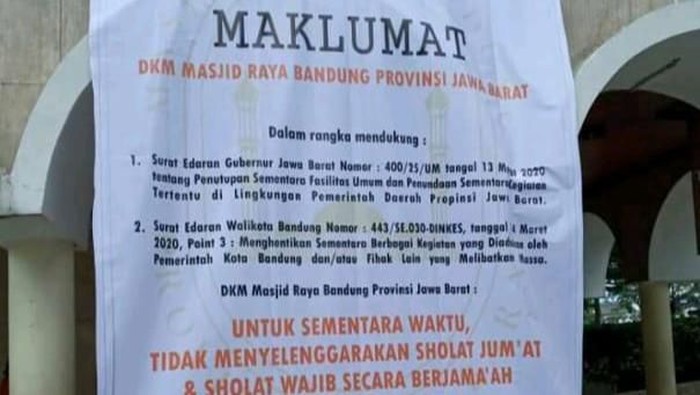 Penurunan Spanduk Maklumat Masjid Raya Bandung Berujung Permintaan Maaf 