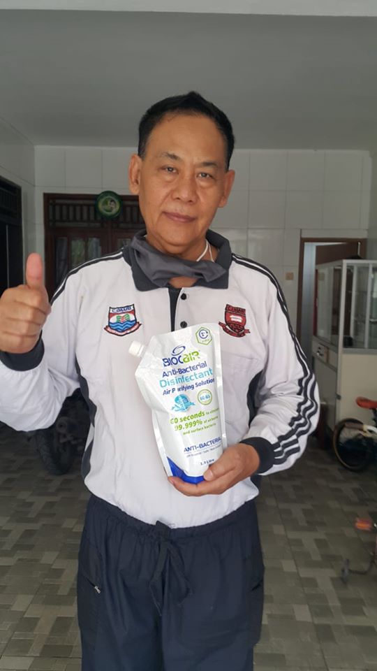 H.deden : Donatur Penyemprotan Disinfektan Gencar Dilakukan Diruang Publik kel Padasuka Kota Cimahi