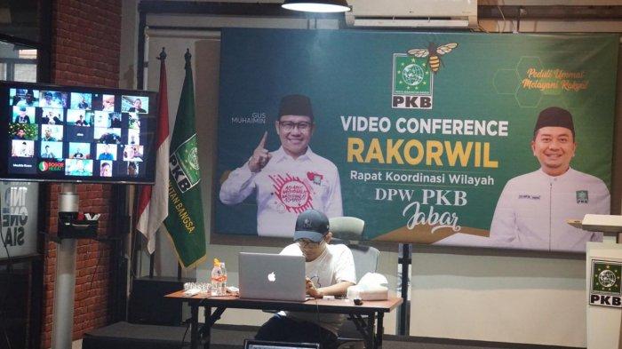 Virus Korona Mewabah, Jajaran Pengurus DPW PKB Jawa Barat Menggelar Rakorwil Secara Online