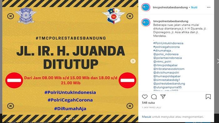 Empat Ruas Jalan di Kota Bandung yang Ditutup, Mulai Dago, Merdeka & Asia Afrika, Tak Ditutup 24 Jam