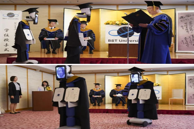 Menghindari Virus Corona, Universitas di Jepang Gunakan Robot Pengganti Mahasiswa saat Wisuda