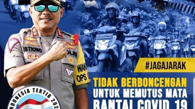 Jakarta Terapkan PSBB, Korlantas Imbau Pemotor Tak Boncengan Cegah Covid-19