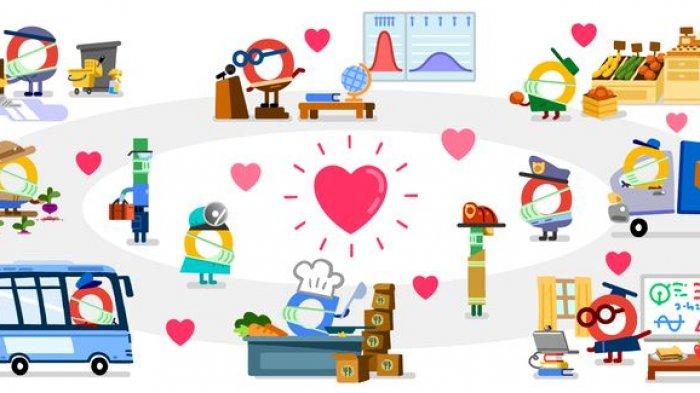 Google Doodle Hari Ini, Ucapkan Terima Kasih kepada Pembantu Penanganan Virus Corona