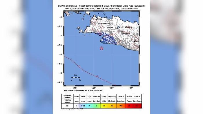 Gempa Landa Sukabumi Saat Waktu Sahur, Ini Daerah-daerah yang Rasakan Guncangan Gempa