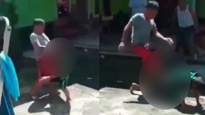 Viral di Media Sosial Video Aksi Kekerasan dari Seorang Anak, Pukuli dan Tendang Teman Main, Diduga Direkam oleh Bapak Sendiri 