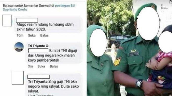 Gara-gara Istri Tulis 'Semoga Rezim Tumbang,' di Medsos, Anggota TNI Disidang KSAD dan Ditahan