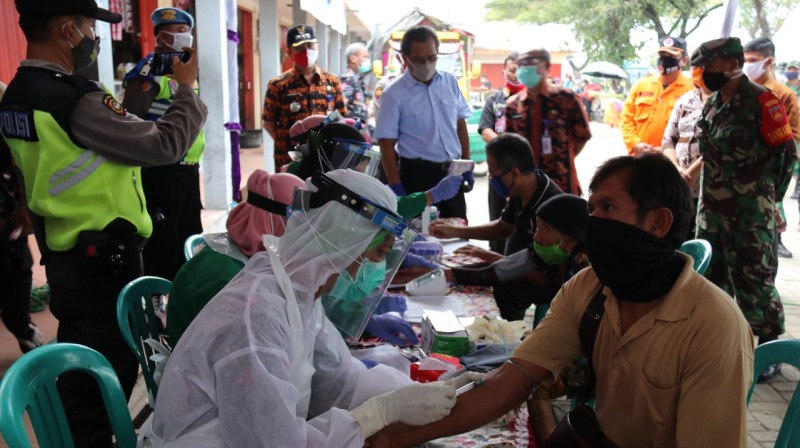 Rapid Test Massal di Pasar Tradisional Blora, 6 Orang Dinyatakan Reaktif Virus Corona