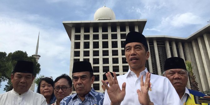 Presiden Joko Widodo Mengunjungi Masjid Istiqlal, Cek Perkembangan Renovasi dan Persiapan New Normal di Masjid Istiqlal