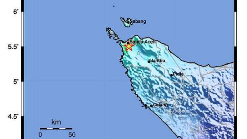 Gempa Bumi Bermagnitudo 4,8 Mengguncang Wilayah Provinis Aceh, Guncangan Tersebut Dilaporkan Menimbulkan Kerusakan Bangunan di Sabang