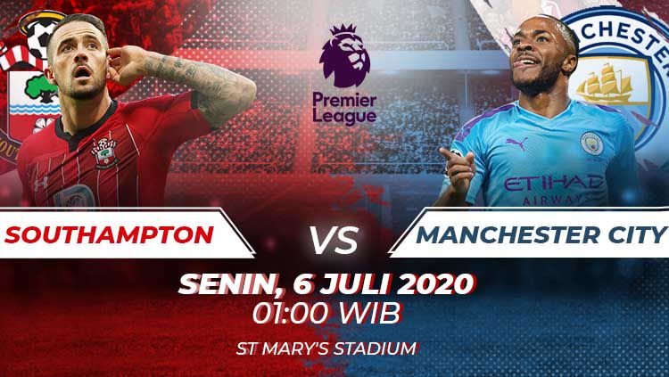 Live Streaming Premier League Antara Southampton vs Manchester City, Dimulai 01.00 WIB Dini Hari 