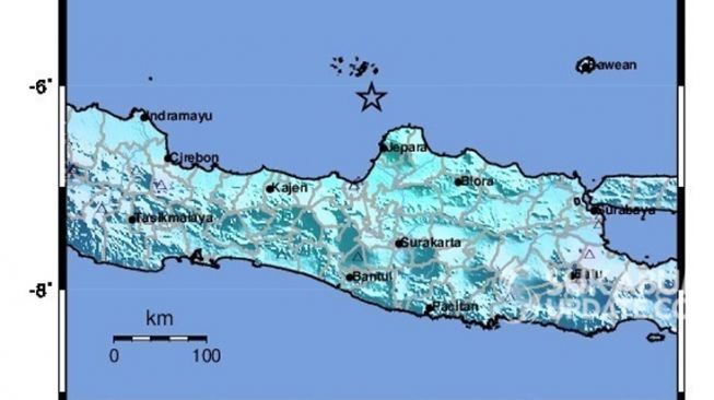 Gempa Bumi Bermagnitudo 6,1 Mengguncang Barat Laut Jepara Jawa Tengah, Terasa Sampai Sukabumi ??