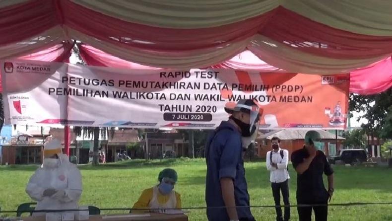 KPU Medan Melakukan Rapid Test Terhadap 4.294 Petugas PPDP, Menjelang Tahapan Pilkada Serentak 2020