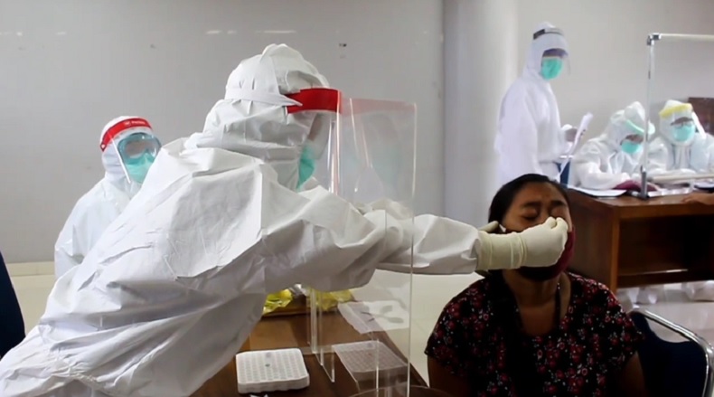 Sebanyak 575 Pedagang Pasar Kidul di Kabupaten Bangli Menjalani Rapid Test, 84 Orang Reaktif Virus Corona