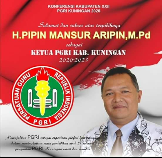 H Pipin M Aripin Kembali Pimpin PGRI Kuningan Periide 2020-2025