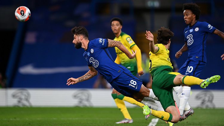 Chelsea meraih Kemenangan Tipis Atas Norwich City, Gol Tunggal Olivier Giroud Memastikan Kemenangan The Blues