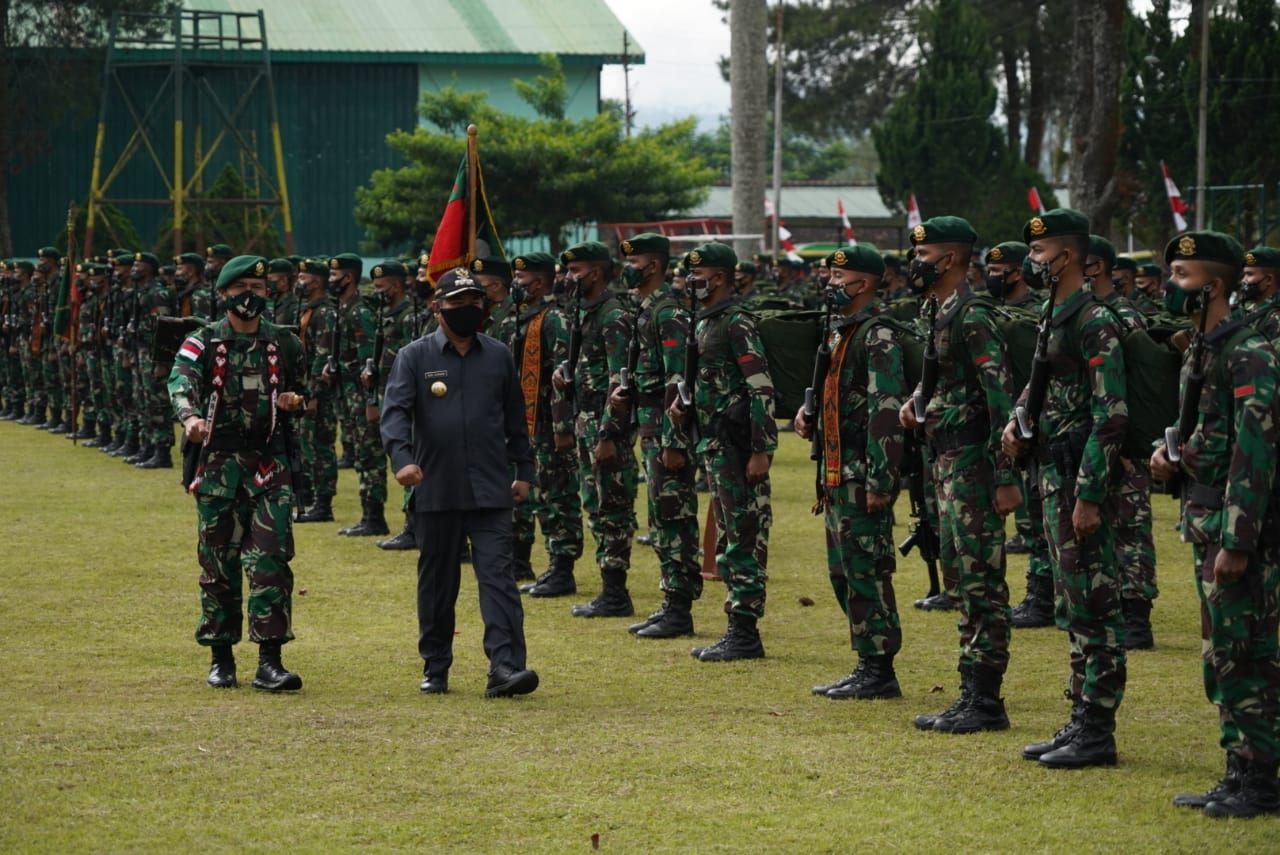 Sebanyak 448 Orang Prajurit Pengamanan Perbatasan RI-Malaysia Pulang ke Garut