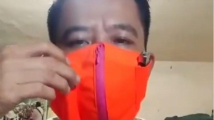 Viral di Medsos Penjahit Ciptakan Masker untuk Perokok, Pakai Resleting hingga Punya Kantong Korek