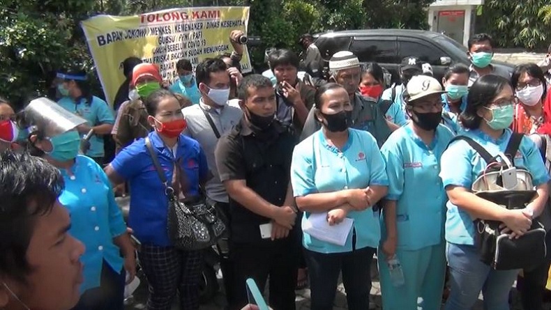 Ratusan Karyawan RS Martha Friska Bryan Medan Terkena PHK, Demo Tuntut Gaji dan THR