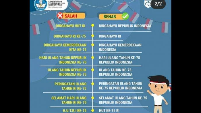 Ucapan-ucapan Dirgahayu Republik Indonesia yang Benar Buat 17 Agustus 2020, Jangan Salah Tulis Ya