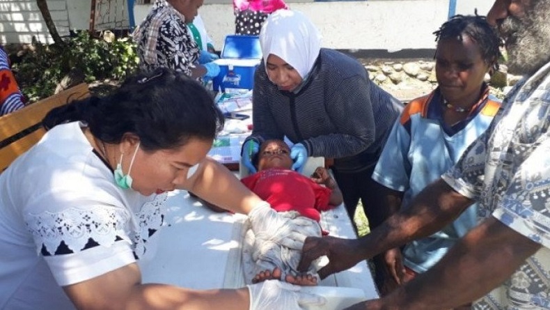 Puskesmas di Kota Wamena Mulai Menghidupkan Kembali Pelayanan Kesehatan di Sejumlah Posyandu, Bertempat di Gereja Polres