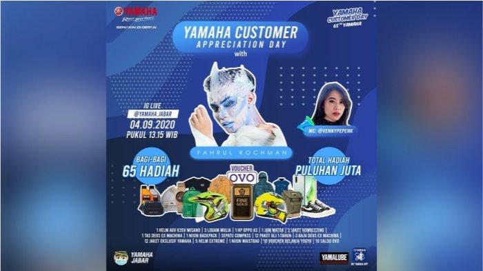 Banjir Hadiah Digelaran Hari Pelanggan 65 Tahun Yamaha, Saatnya Daftarkan Motor Yamahamu!