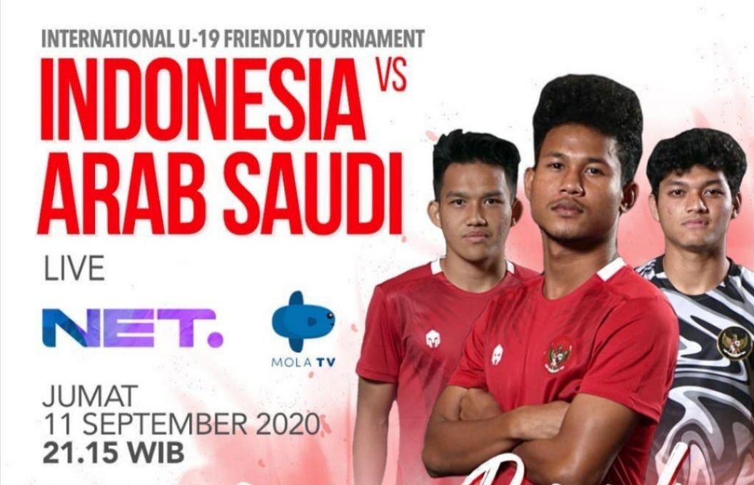 Live Streaming International U-19 Friendly Tournament 2020 : Timnas Indonesia U-19 VS Arab Saudi, Live di Net TV