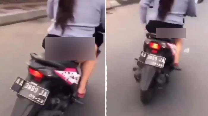 VIRAL Perempuan di Magelang Naik Motor Sambil Pamerkan Celana Dalam, Terungkap Identitasnya