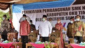 Gubernur Sumsel Meninjau Langsung Pembangunan SMK Negeri Batumarta, 'Saya ingin melihat langsung progresnya sudah sejauh mana'