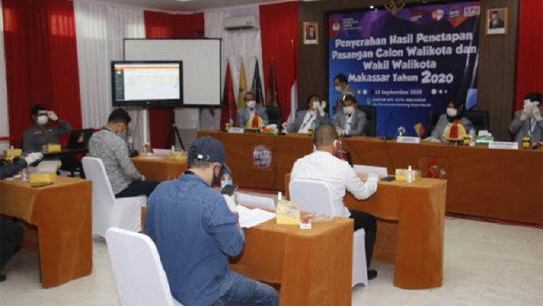 KPU Makassar Menetapkan Empat Paslon Peserta Pilkada 2020