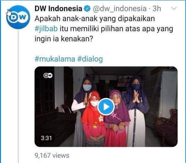 VIRAL ! Akun Twitter Media DW Indonesia Disikat Habis Netizen, Karena Dinilai Sebarkan Islamophobia 