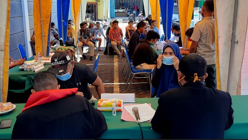 Ratusan Warga Terjaring Operasi Masker yang Digelar Gugus Tugas Kota Ternate, Denda Terkumpul Rp29 Juta