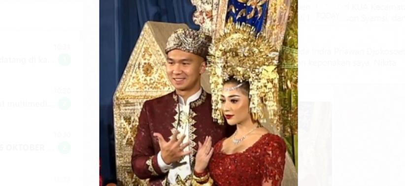 Indra Priawan dan Nikita Willy Menggelar Pernikahan Hari ini, Kini Resmi Menjadi Suami - Istri