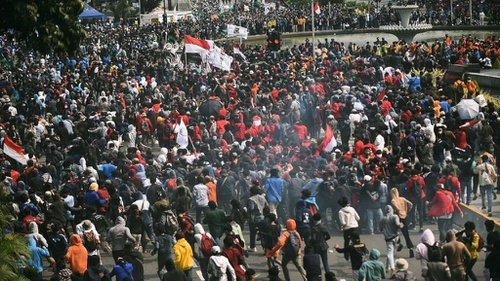 Sampah Demo Omnibus Law 20 Oktober di Jakarta Capai 2,1 Ton