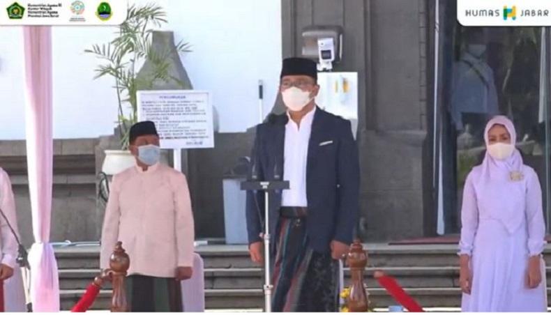 Pemprov Jabar Mengadakan Upacara Peringatan Hari Santri di Gedung Sate Bandung, 'Jika Santri Sehat Bisa Melewati Pandemi, Indonesia Kuat' Ujar Gubernur Jabar