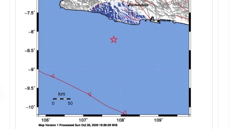 Gempa Bumi Dengan Magnitudo 4,5 Kembali Mengguncang Pangandaran dan Ciamis, 'Tidak Berpotensi Tsunami'