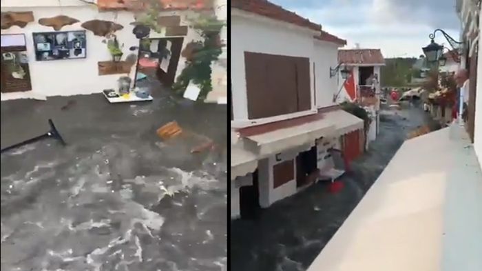 VIRAL VIDEO Tsunami Akibat Gempa Turki Magnitudo 7.0, Terdengar Suara Jeritan Hingga Bangunan Hancur